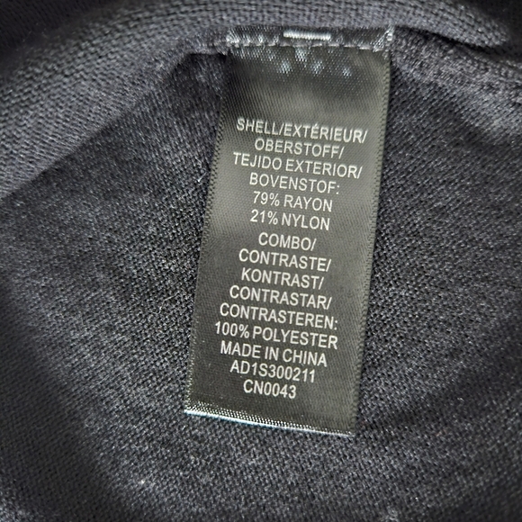 Adrianna Papell Black Sweater with Black and White Polka-dot Under Blouse Size M - Picture 5 of 6